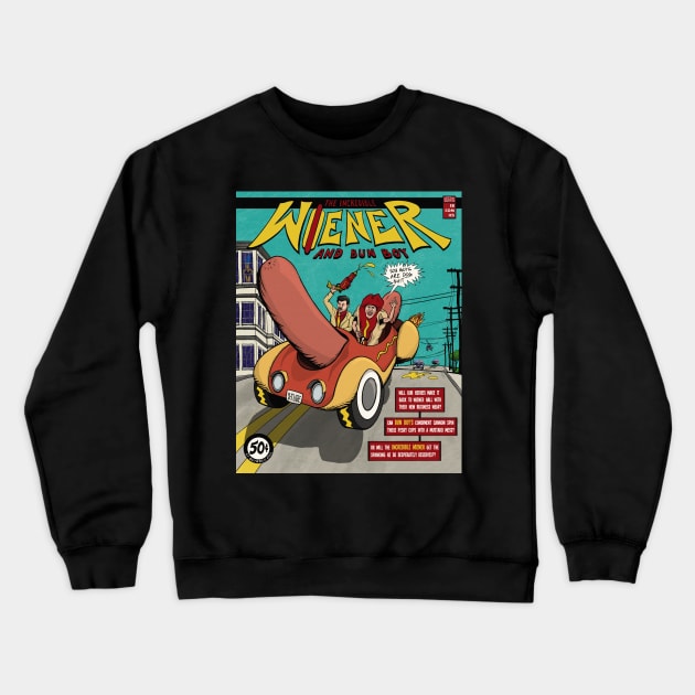 Hot Dog Boys Crewneck Sweatshirt by EBDrawls